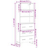 vidaXL Hoge kast 69,5x34x180 cm bewerkt hout sonoma eikenkleurig