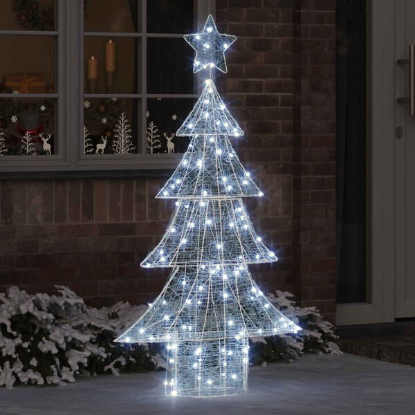 vidaXL Kerstboom met 160 LED Koudwit 151 cm Acryl