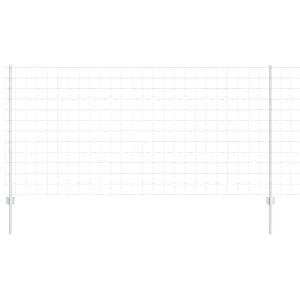 vidaXL Hek met Paal Zilver 1,2 x 10 m Staal