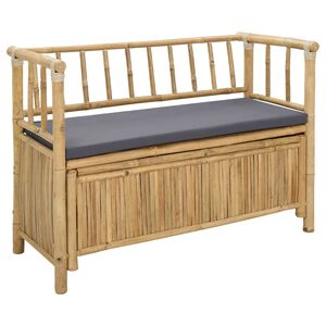 vidaXL Tuinkast Bank Naturel 110 x 47 x 80 cm Bamboe