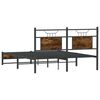 vidaXL Bedframe zonder matras hout gerookt eikenkleurig 150x200 cm