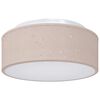 vidaXL Plafonni&egrave;re met schijnwerpers Taupe 30 x 30 x 13,5 cm Stof