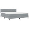 vidaXL Boxspringbed met matras Lichtgrijs 180 x 200 cm Stof