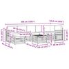 vidaXL Sofa-Sets 8 pcs Natuurlijk en Beige Massief Acaciahout
