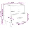 vidaXL Nachtkastje 2 pcs Zwart Eiken 40 x 35 x 47 cm Bewerkt hout