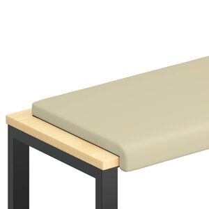 vidaXL Bankkussen Kunstleer Cr&egrave;mekleurig Diepte 35 cm