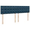 vidaXL Boxspring met matras fluweel blauw 200x200 cm