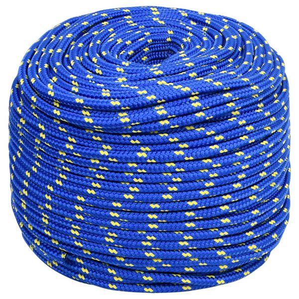 vidaXL Boottouw 8 mm 250 m polypropyleen blauw