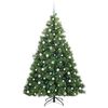 vidaXL Kunstkerstboom met 300 LED met standaard Groen 210 cm PE en PVC