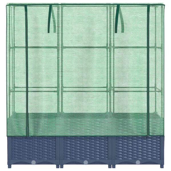 vidaXL Plantenbak verhoogd met kashoes 120x40x138 cm rattanlook