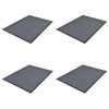 vidaXL Deurmatten 4 st 90x60 cm PVC grijs