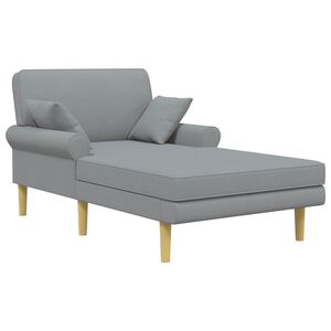 vidaXL Chaise longue Lichtgrijs Stof