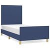 vidaXL Bedframe zonder matras 90x200 cm stof blauw