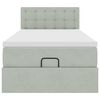 vidaXL Ottoman bed met matras en LED's 80x200cm fluweel lichtgrijs