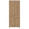 vidaXL Highboard Artisan Eiken 69,5 x 34 x 180 cm Bewerkt hout