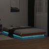 vidaXL Bedframe met LED massief grenenhout wasbruin 120x190 cm