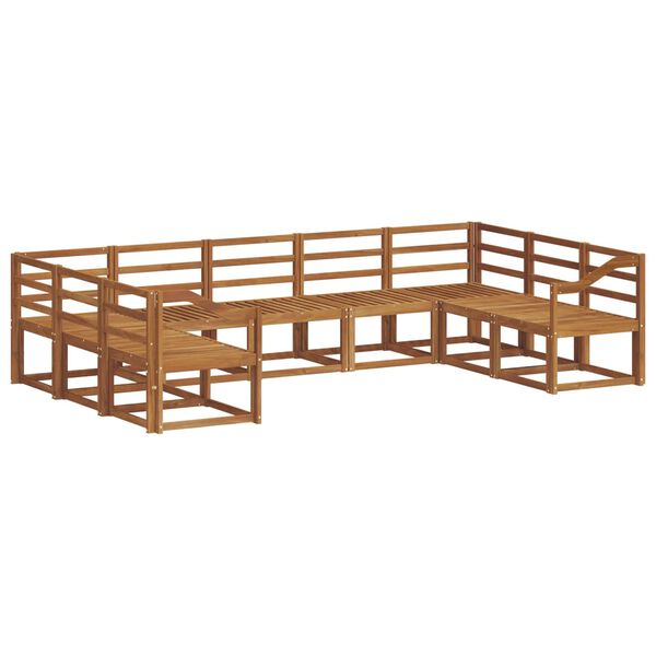 vidaXL Buiten bankenset 9 pcs Naturel Massief Acaciahout