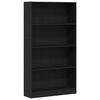 vidaXL Boekenkast 4-laags 80x24x143 cm spaanplaat zwart eikenkleurig