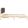 vidaXL Bedframe met Gevoerd Hoofdgedeelte Donkergrijs 180 x 200 cm