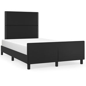 vidaXL Bedframe zonder matras 120x190 cm kunstleer zwart
