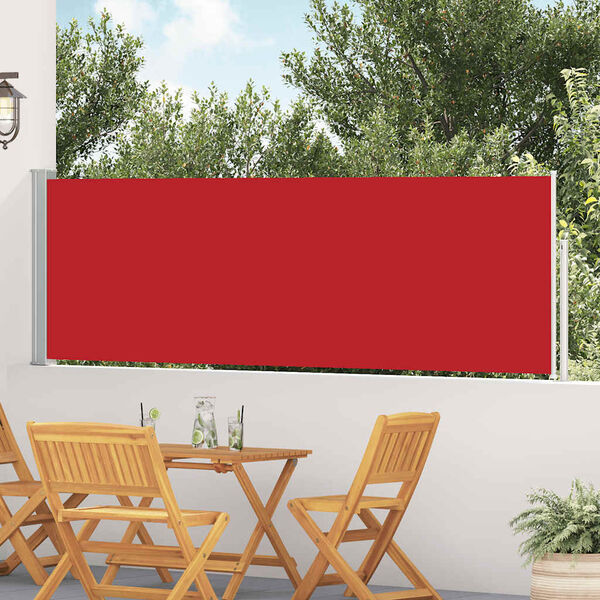 vidaXL Tuinscherm uittrekbaar 100x500 cm rood