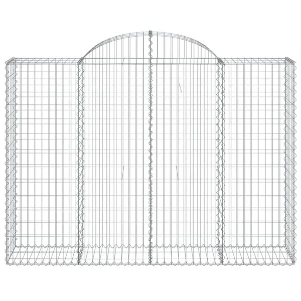 vidaXL Schanskorven 12 st gewelfd 200x50x140/160 cm ijzer