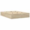 vidaXL Opbergbedframe met lade Sonoma Eiken 140 cm Bewerkt hout
