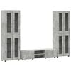 vidaXL Tv-meubelset met lade FLORIN 3 pcs Beton Grijs Bewerkt hout