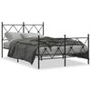 vidaXL Bedframe met hoofd- en voeteneinde metaal zwart 120x190 cm