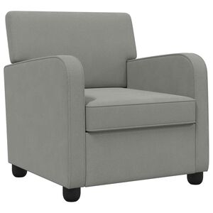 vidaXL Fauteuil Donkergrijs fluweel
