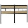 vidaXL Vervangend hoofdbord 160 cm ijzer en sonoma eikenkleurig