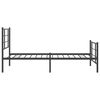 vidaXL Bedframe met hoofd- en voeteneinde metaal zwart 100x190 cm