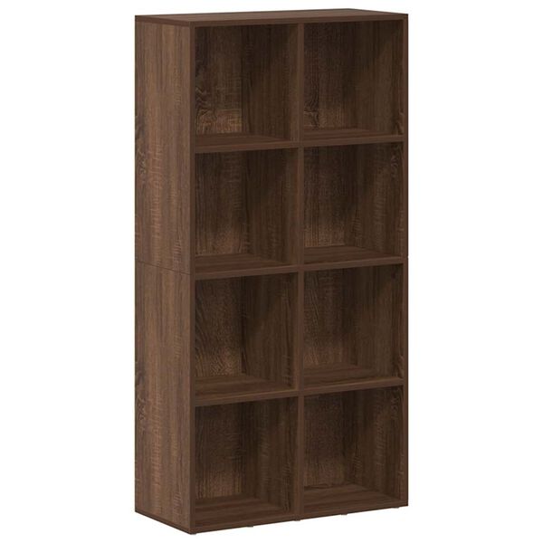 vidaXL Boekenkast 66x30x130 cm bewerkt hout bruin eikenkleur