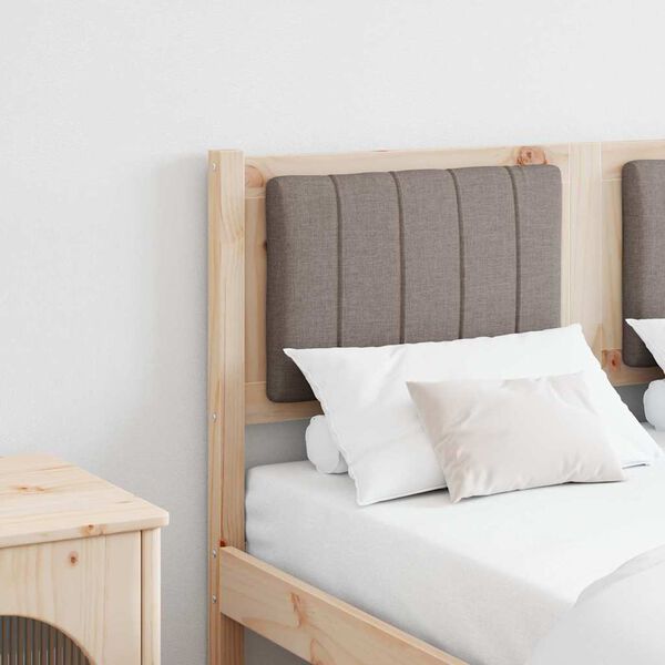 vidaXL Gestoffeerd hoofdbord Bruin 120 cm Massief grenenhout