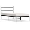 vidaXL Bedframe met hoofdbord metaal zwart 100x190 cm