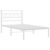 vidaXL Bedframe met hoofdbord metaal wit 107x203 cm