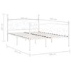 vidaXL Bedframe met lattenbodem metaal wit 160x200 cm