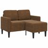 vidaXL 2-zitsbank met chaise longue L-vormig bruin 125 cm kunstleer