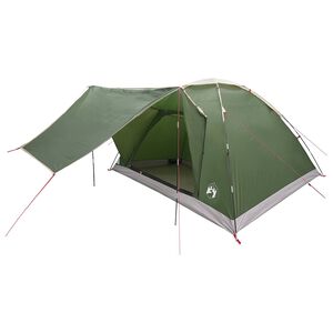 vidaXL Kamperen tent 6-persoons Groen Polyester en staal