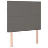 vidaXL Bedframe met hoofdbord kunstleer grijs 100x200 cm