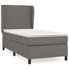 vidaXL Boxspring met matras kunstleer grijs 80x200 cm