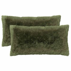 vidaXL Kussen met kussen HEERLEN 2 st Groen PV Fleece