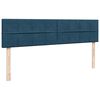 vidaXL Ottoman bed met matras en LED's 180x200 cm fluweel donkerblauw