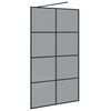 vidaXL Inloop Douche Wand Zwart 115 x 195 cm gehard glas