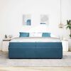 vidaXL Bedframe met matras Blauw 200 x 200 cm Stof