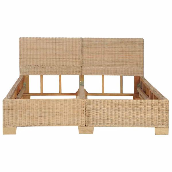 vidaXL Bedframe handgeweven echt rattan 140x200 cm