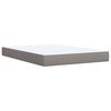 vidaXL Boxspring met matras stof taupe 140x200 cm