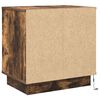 vidaXL Nachtkastje Gerookt eiken 50 x 34,5 x 50 cm. Bewerkt hout