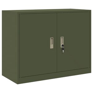vidaXL Opbergkast Olijf Groen 90 x 40 x 70 cm Staal