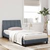 vidaXL Bed met matras "Hanko" fluweel donkergrijs 100x200 cm